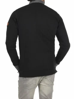 BLEND Poloshirts<Herren Langarm-Poloshirt - BHRalle schwarz uni