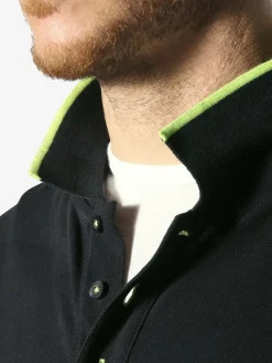 Jan Vanderstorm Poloshirts<Herren Langarm-Poloshirt - SIGURDHILD schwarz bedruckt