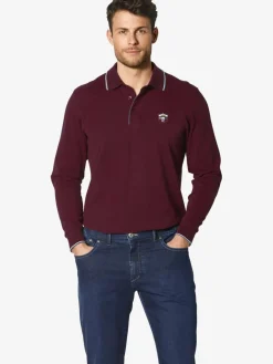 BABISTA Poloshirts<Herren Langarm-Poloshirt - MILANVETZO rot uni