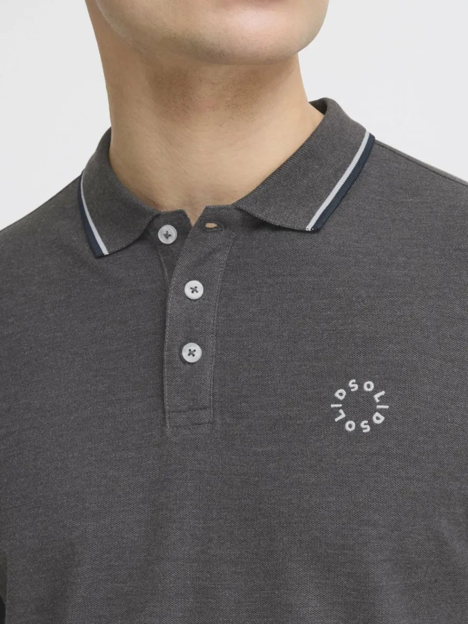 Herren Solid Poloshirts>Herren Langarm-Poloshirt - SDHANGOR