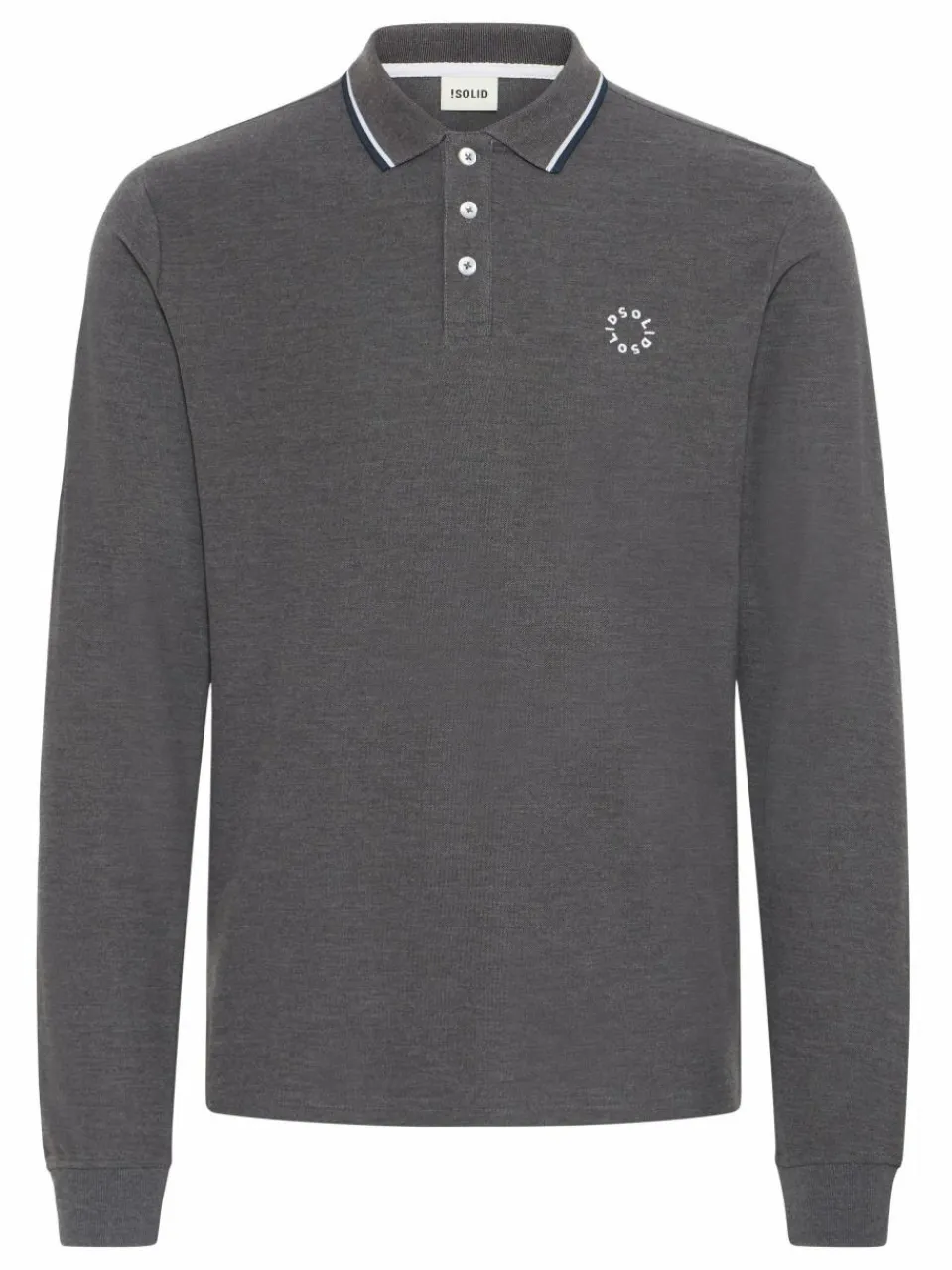 Herren Solid Poloshirts>Herren Langarm-Poloshirt - SDHANGOR