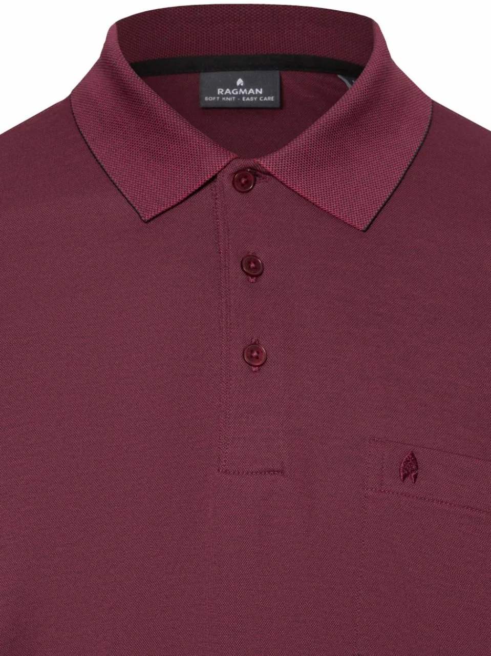 Herren Ragman Poloshirts>Herren Langarm-Poloshirt - bügelleicht