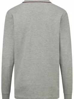 BABISTA Poloshirts<Herren Langarm-Poloshirt - MILANVETZO grau melange uni