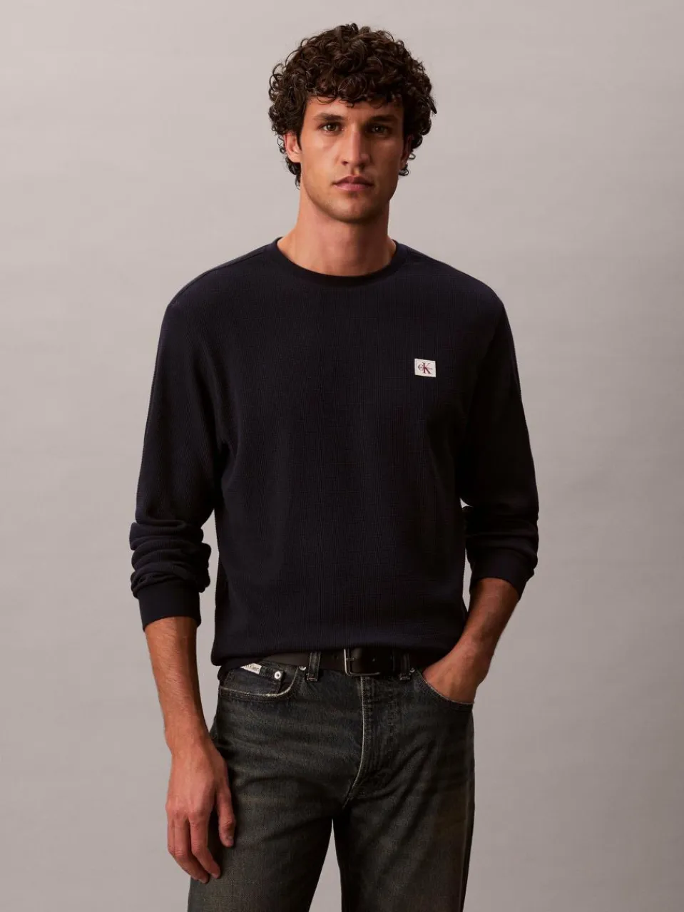 Calvin Klein Jeans Shirts<Herren Langarmshirt marine uni