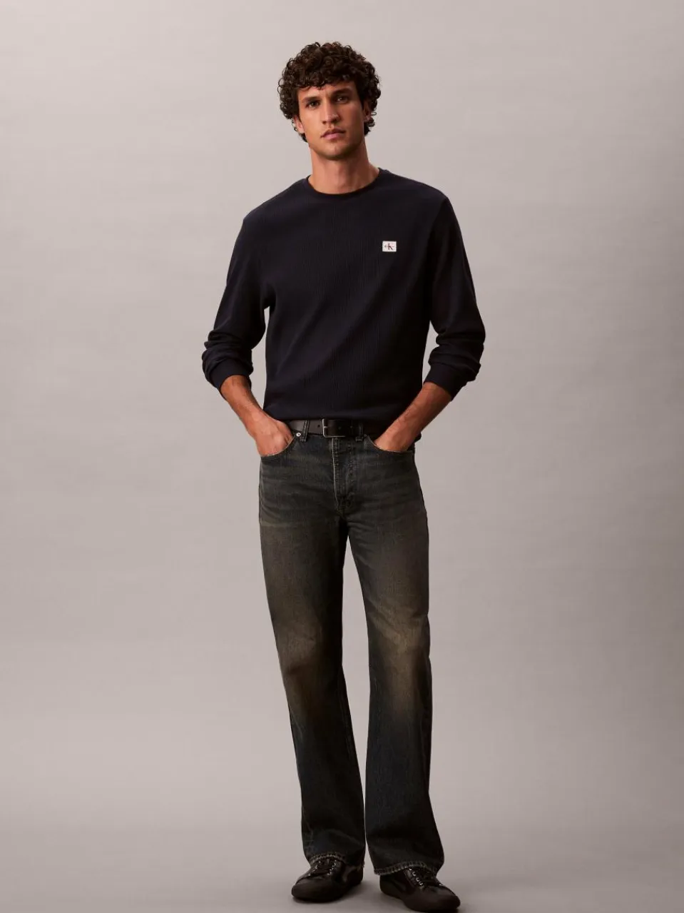 Calvin Klein Jeans Shirts<Herren Langarmshirt marine uni