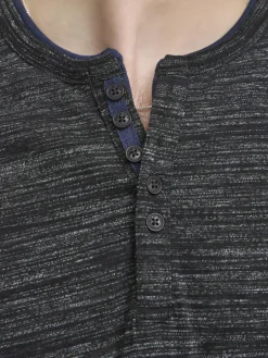 BLEND Shirts<Herren Langarmshirt - BHJEFF schwarz meliert