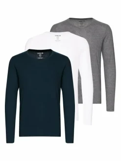 Solid Shirts<Herren Langarmshirt - SDBasil mehrfarbig uni