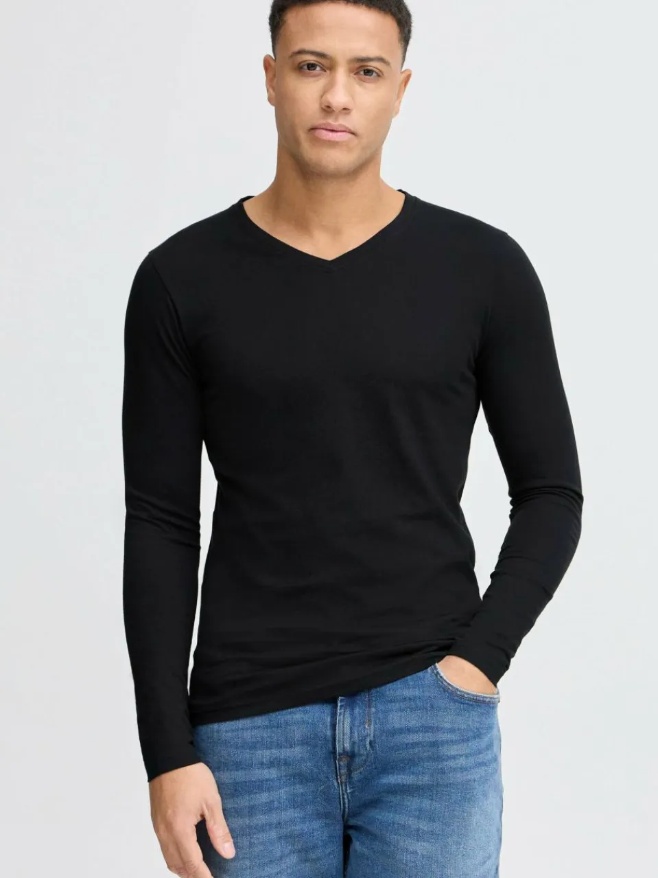 Solid Shirts<Herren Langarmshirt - SDBasil mehrfarbig uni