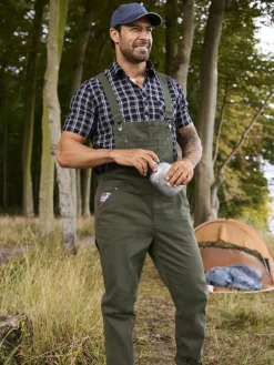 Jan Vanderstorm Hosen<Herren Latzhose - KEARON oliv uni