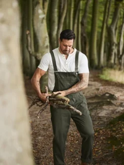 Jan Vanderstorm Hosen<Herren Latzhose - KEARON oliv uni