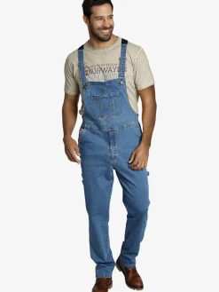 Jan Vanderstorm Hosen<Herren Latzhose - KEARON blau uni