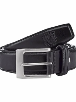 Jan Vanderstorm Gürtel & Hosenträger<Herren Ledergürtel - DEODOR schwarz uni