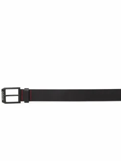 HUGO Gürtel & Hosenträger<Herren Ledergürtel - Gelio schwarz uni