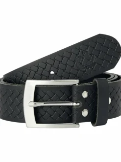 Jan Vanderstorm Gürtel & Hosenträger<Herren Ledergürtel - JASTOR schwarz uni