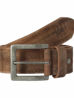 Herren Jan Vanderstorm Gürtel & Hosenträger>Herren Ledergürtel - NIKKEL