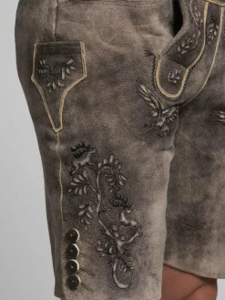 Spieth & Wenksy Hosen<Herren Lederhose - Asmus grau meliert