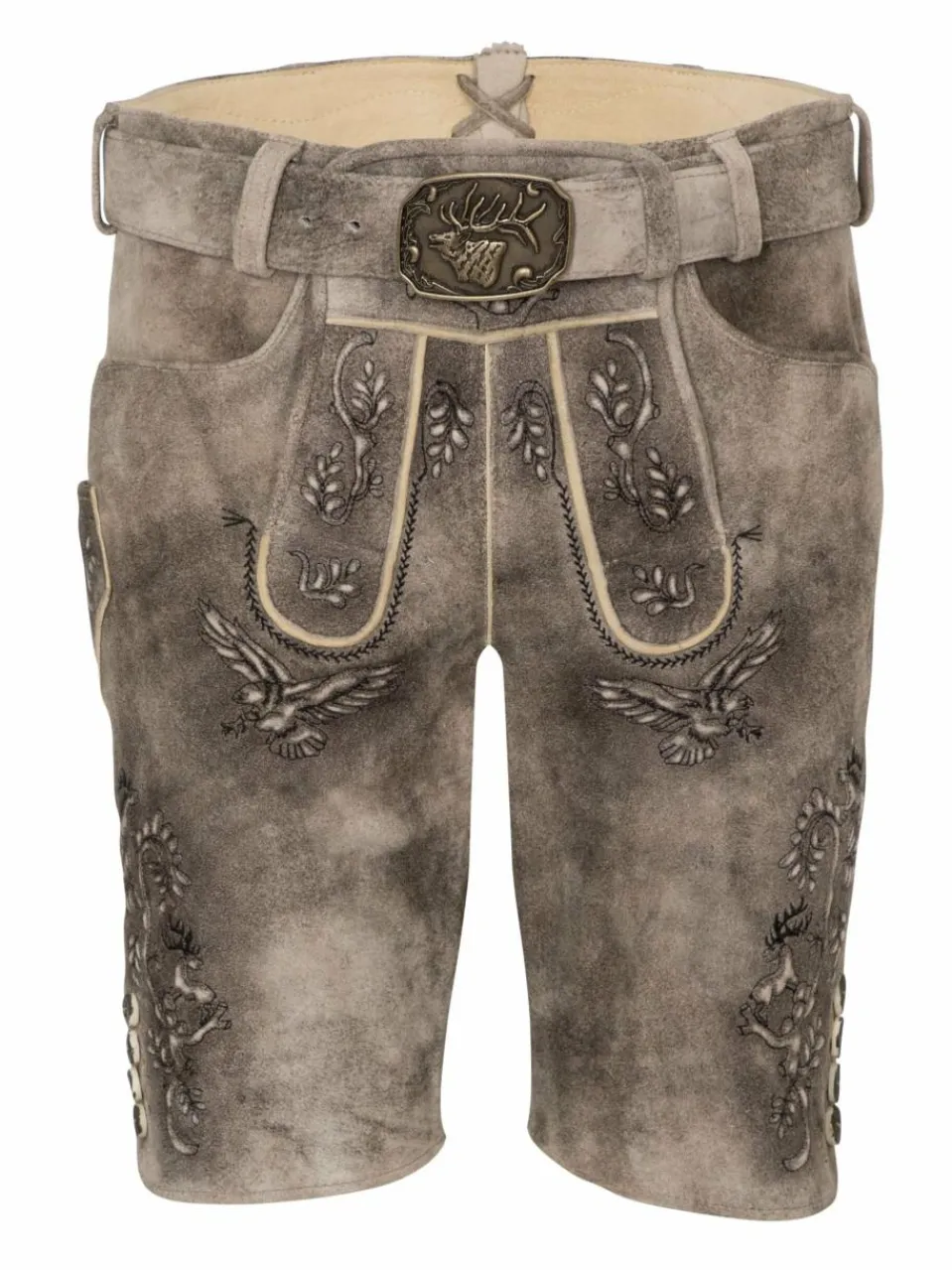 Spieth & Wenksy Hosen<Herren Lederhose - Asmus grau meliert