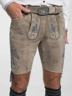 Spieth & Wenksy Hosen<Herren Lederhose - Garvin braun uni