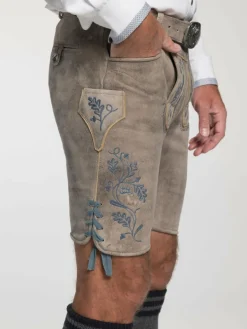 Spieth & Wenksy Hosen<Herren Lederhose - Garvin braun uni