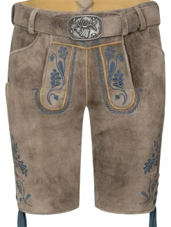 Spieth & Wenksy Hosen<Herren Lederhose - Garvin braun uni