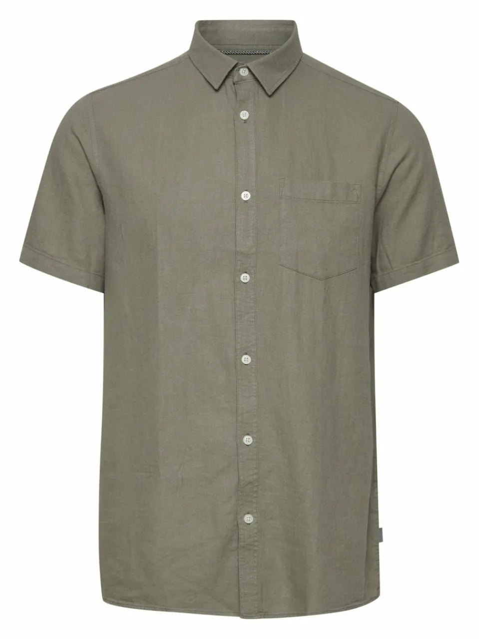 Solid Hemden<Herren Leinenhemd - SDAllan grün uni