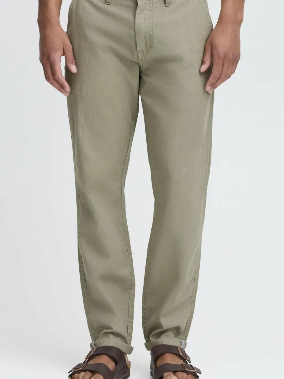 Herren Solid Hosen>Herren Leinenhose - SDLoran