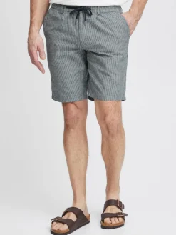 FQ1924 Hosen<Herren Leinenshorts - CFHenry blau gestreift