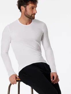 Schiesser Shirts<Herren Longsleeve - 95/5 Originals weiß uni