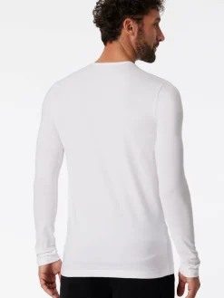 Schiesser Shirts<Herren Longsleeve - 95/5 Originals weiß uni