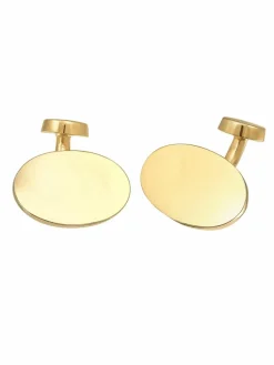 KUZZOI Manschettenknöpfe<Herren Manschettenknopf gold uni
