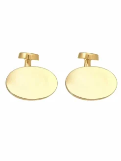 KUZZOI Manschettenknöpfe<Herren Manschettenknopf gold uni