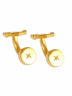 KUZZOI Manschettenknöpfe<Herren Manschettenknopf gold uni