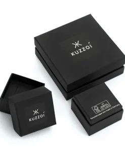 KUZZOI Manschettenknöpfe<Herren Manschettenknopf silber uni