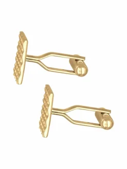 KUZZOI Manschettenknöpfe<Herren Manschettenknopf gold uni