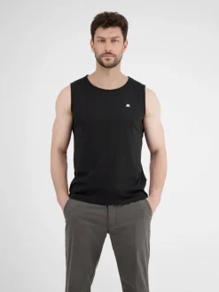 LERROS Shirts<Herren Muskelshirt schwarz uni