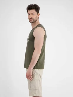 LERROS Shirts<Herren Muskelshirt oliv uni