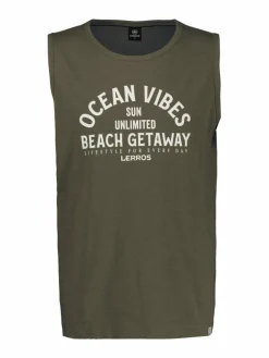 LERROS Shirts<Herren Muskelshirt oliv uni