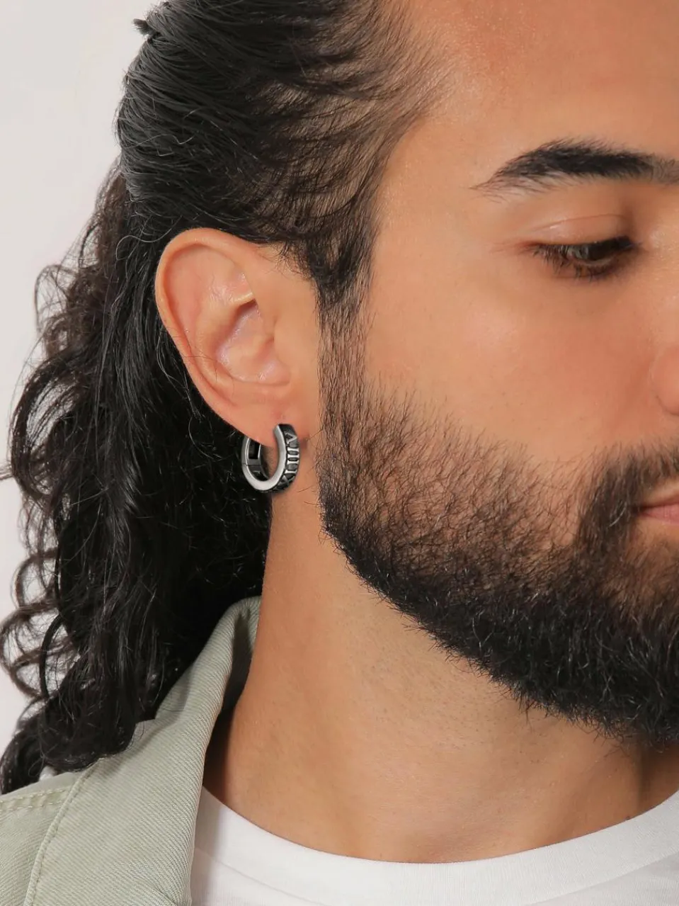 KUZZOI Schmuck<Herren Ohrringe silber uni