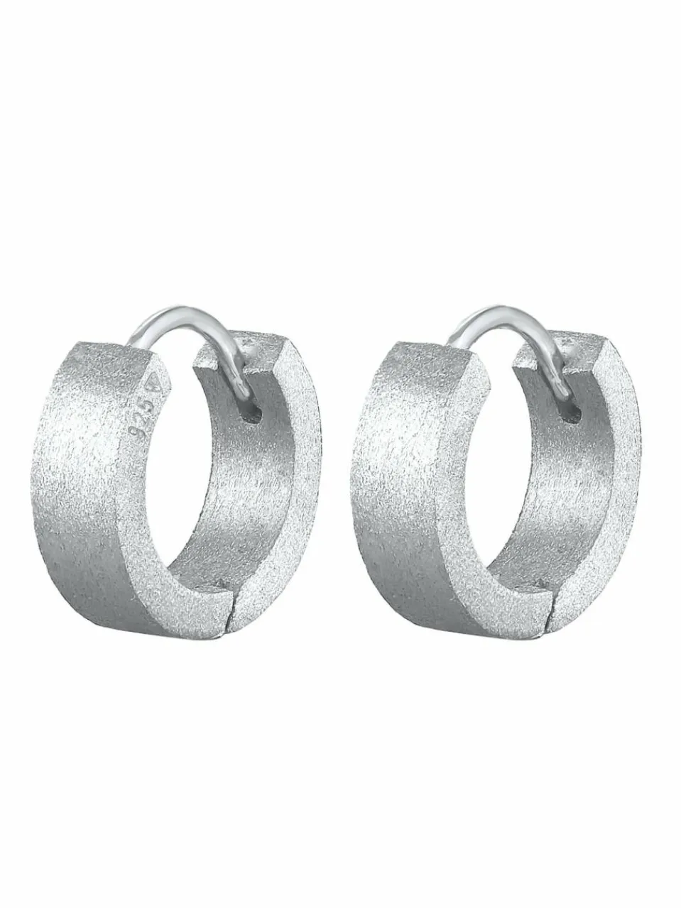 KUZZOI Schmuck<Herren Ohrringe silber uni