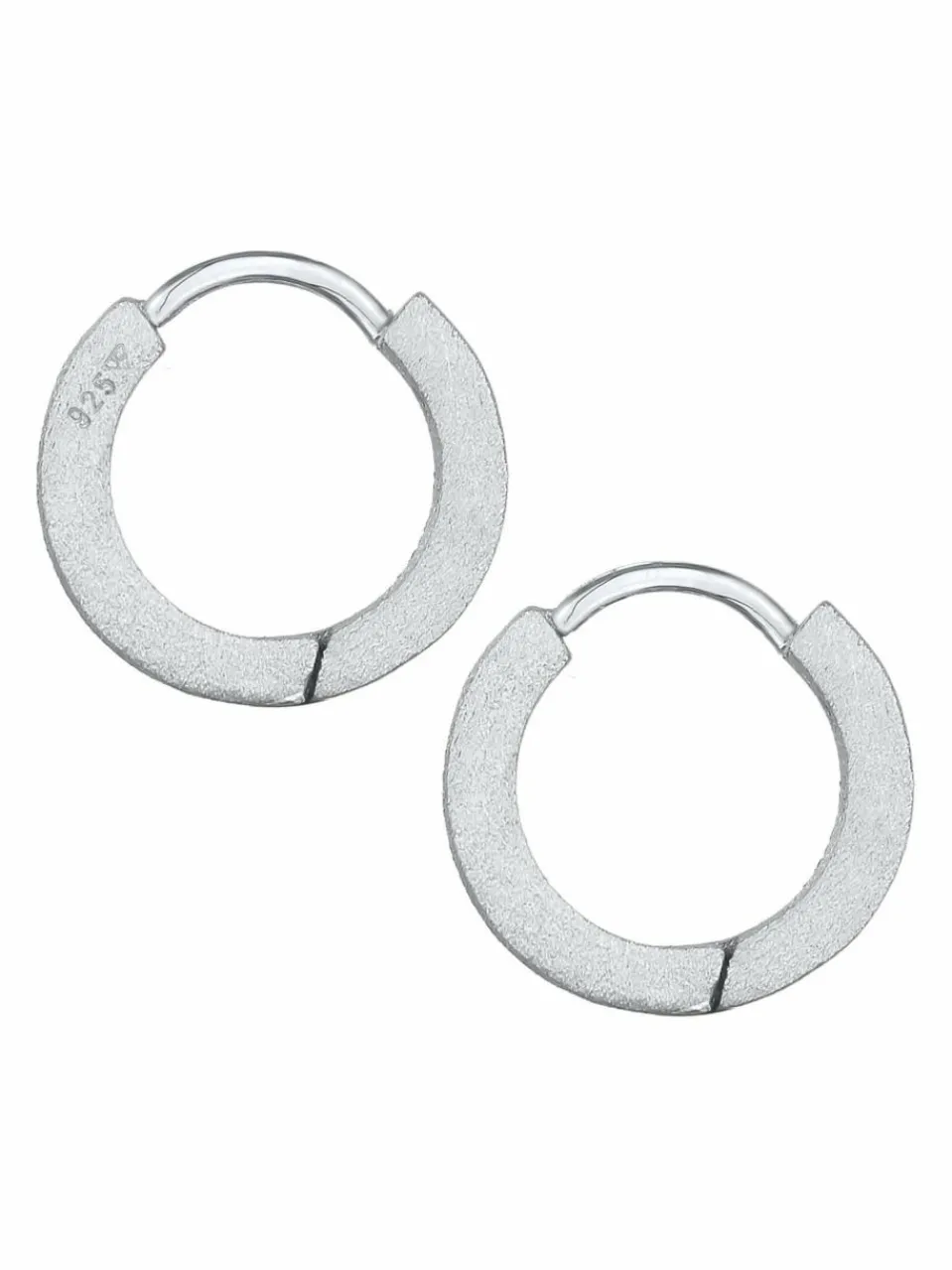 KUZZOI Schmuck<Herren Ohrringe silber uni