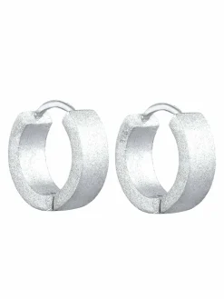 KUZZOI Schmuck<Herren Ohrringe silber uni
