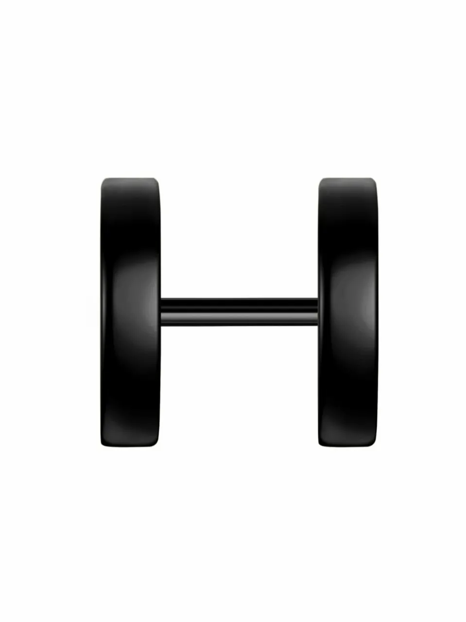 True Rebels Schmuck<Herren Ohrstecker schwarz uni