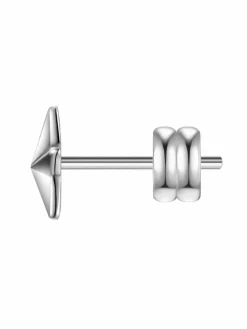 True Rebels Schmuck<Herren Ohrstecker - Stern silber uni