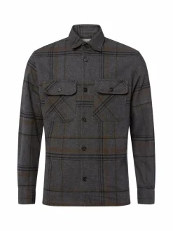 Jack & Jones Hemden<Herren Overshirt grau beige kariert