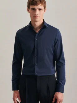 Seidensticker Hemden<Herren Performance-Hemd - Slim 1/1 blau uni