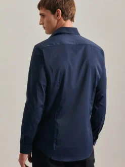 Seidensticker Hemden<Herren Performance-Hemd - Slim 1/1 blau uni