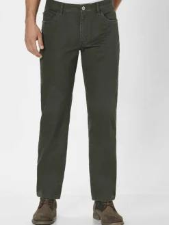 Redpoint Jeans<Herren 5-Pocket Hose - MILTON Regular Fit oliv uni