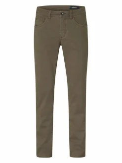 Paddock`s Jeans<Herren 5-Pocket Hose - PIPE Slim Fit braun uni