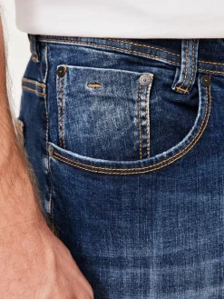 Paddock`s Jeans<Herren 5-Pocket Jeans - BEN Regular Fit blau uni