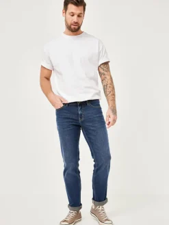 Paddock`s Jeans<Herren 5-Pocket Jeans - PIPE Slim Fit blau uni